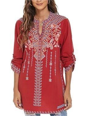 *NEW* AK Embroidered Tunic Top